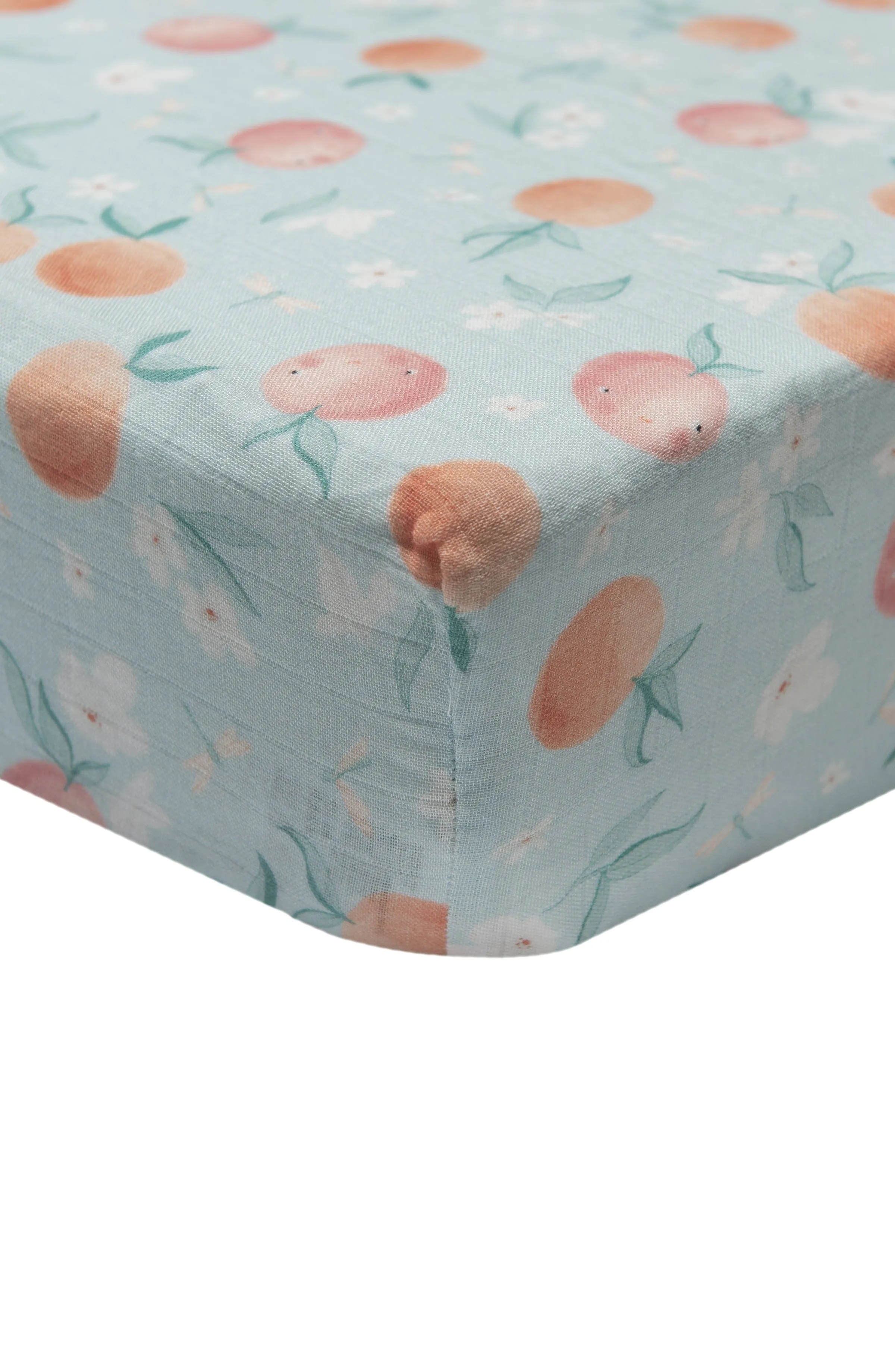 Muslin Fitted Crib Sheet - Peaches