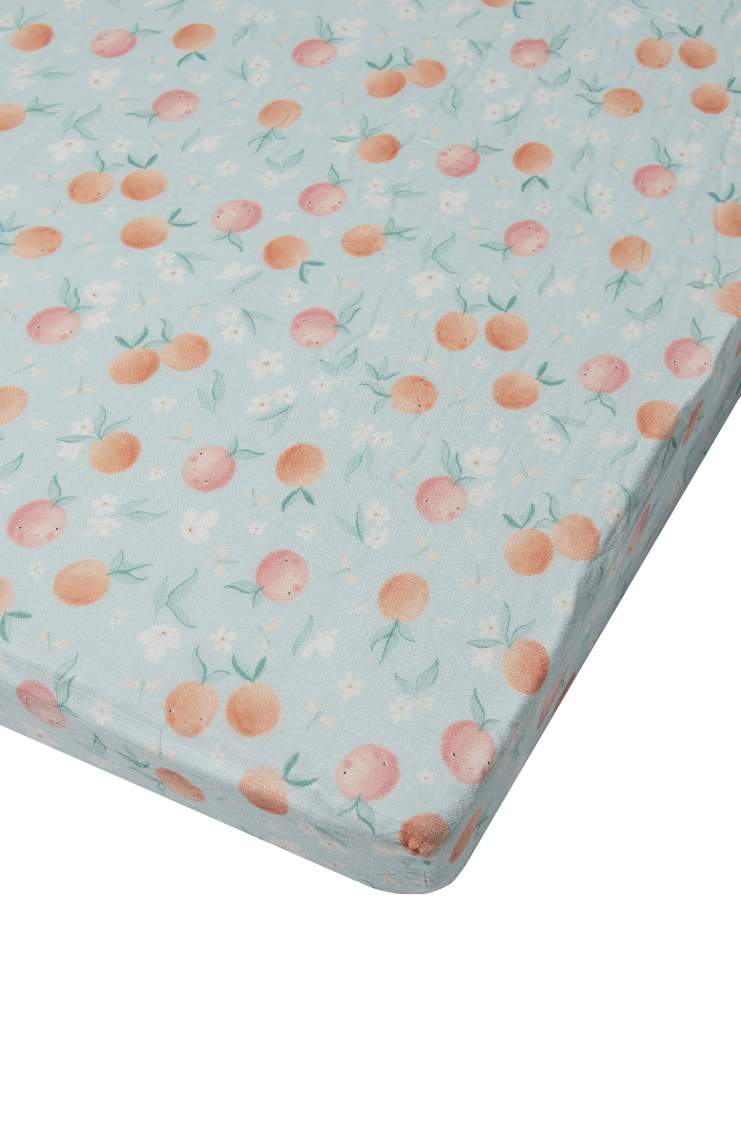 Muslin Fitted Crib Sheet - Peaches