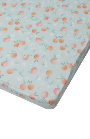 Muslin Fitted Crib Sheet - Peaches