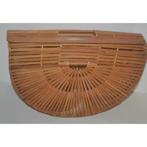 Natural Bamboo Fan Purse