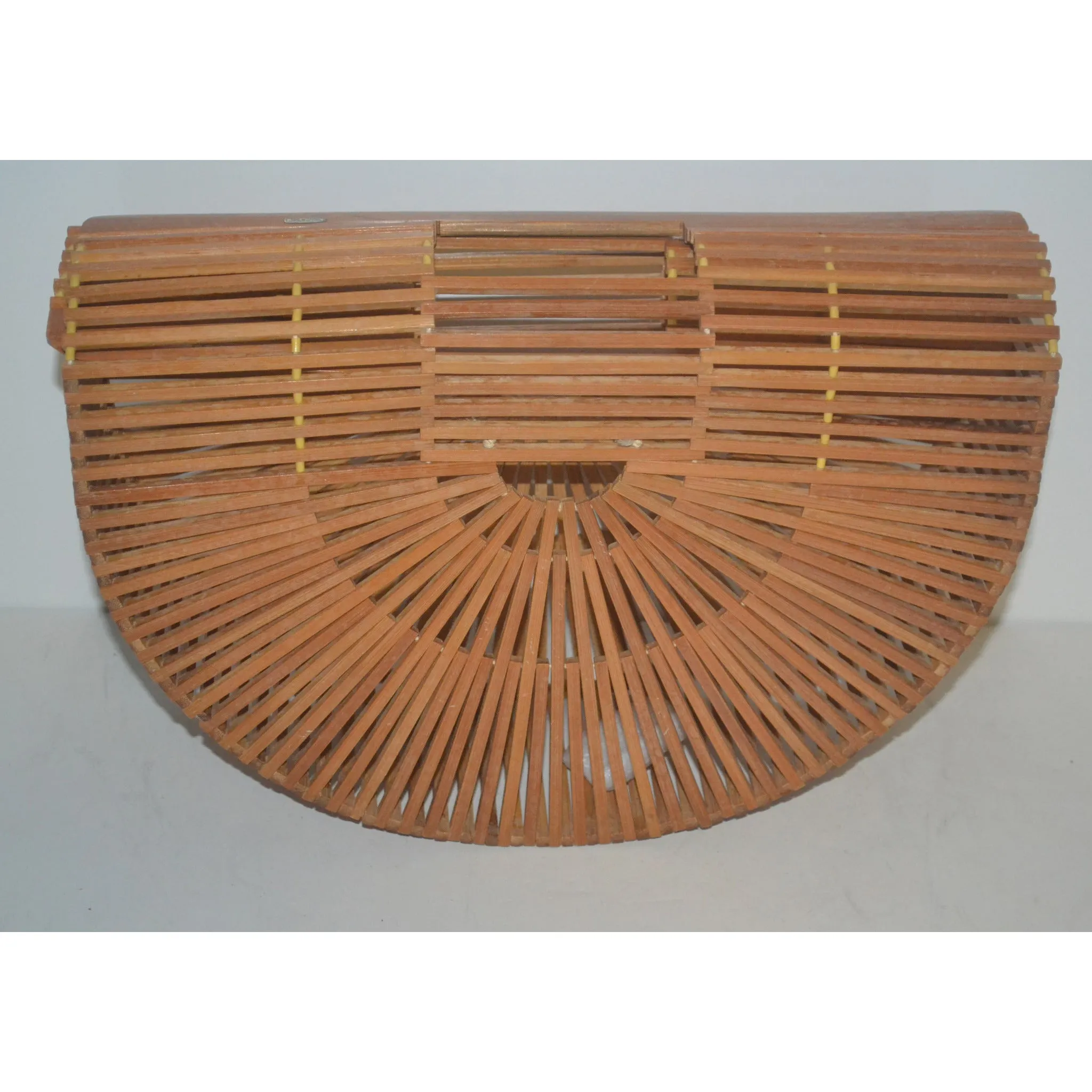 Natural Bamboo Fan Purse