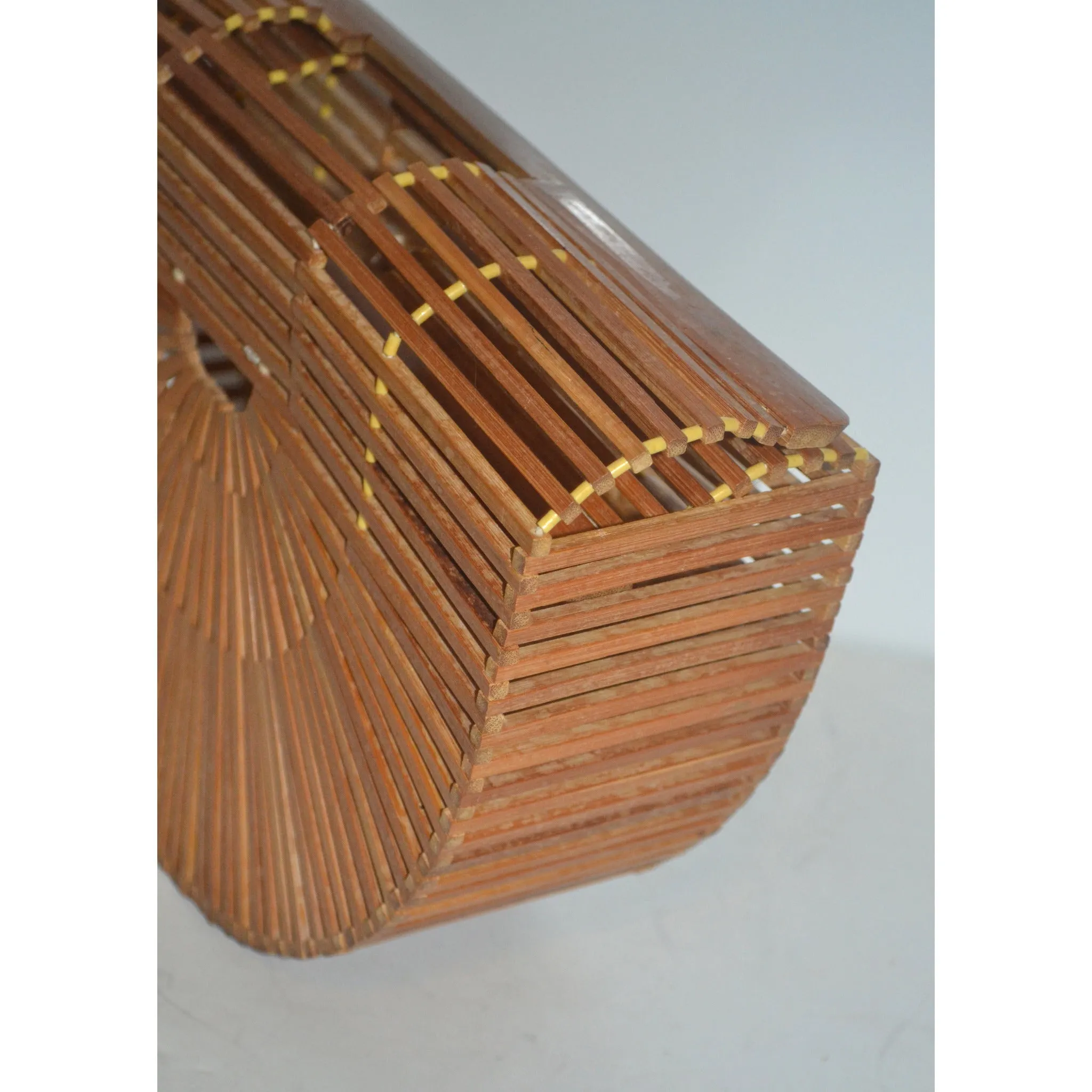 Natural Bamboo Fan Purse