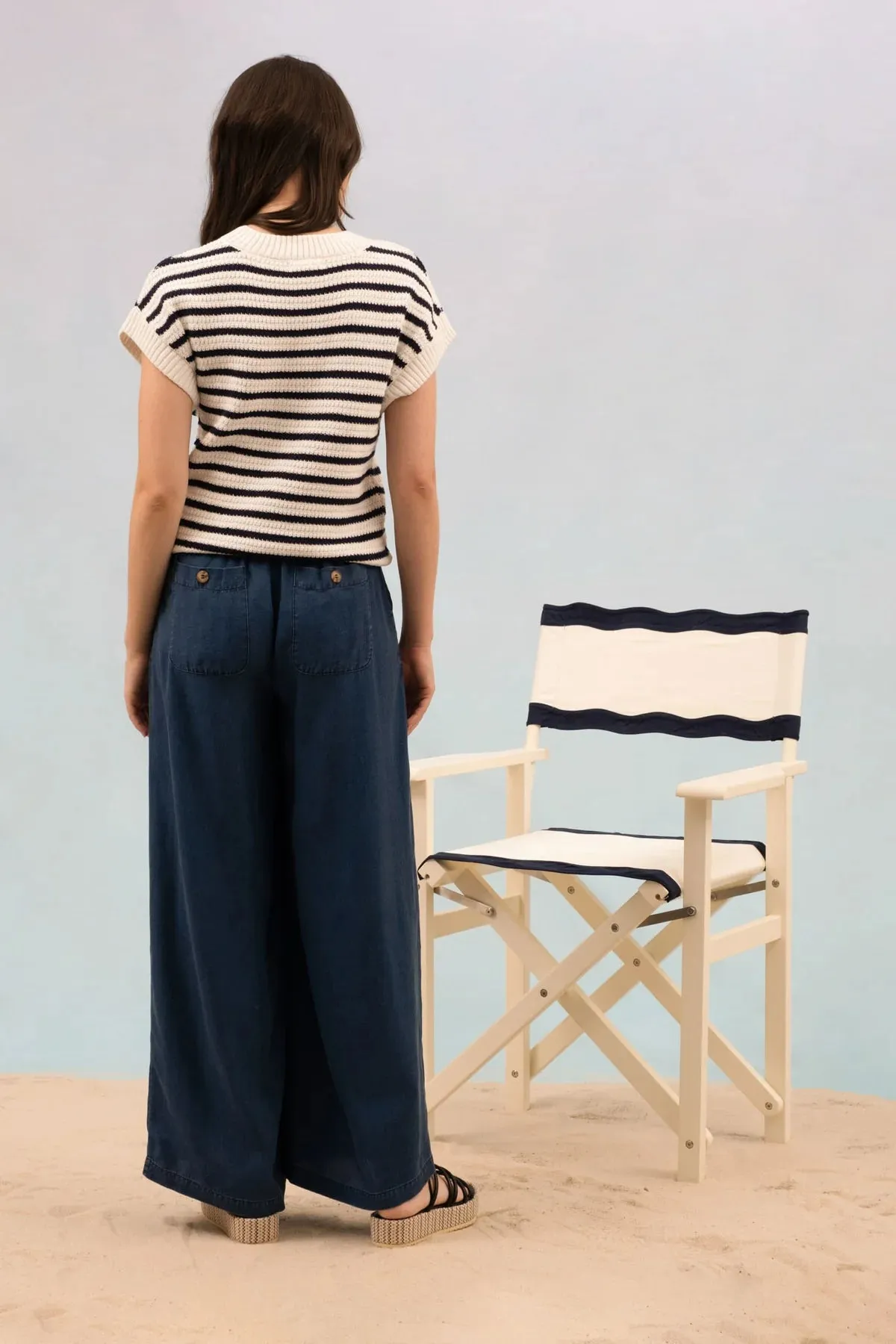 Navy Stripe Pullover Sweater