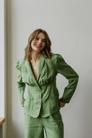 Neringa Fitted Linen Blazer