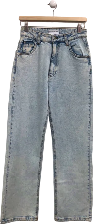 Never Fully Dressed Light Blue Denim Straight Leg Jeans UK 6