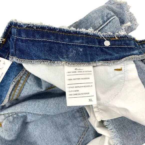 NEW KANCAN Orion Low Rise Button Down Shorts Size XL raw hem cut off