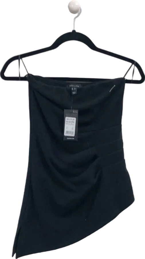 New Look Black Asymmetric Tube Top UK 6