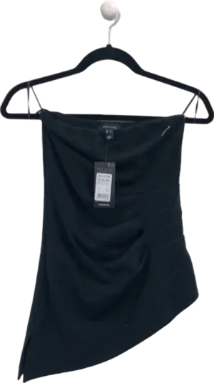 New Look Black Asymmetric Tube Top UK 6