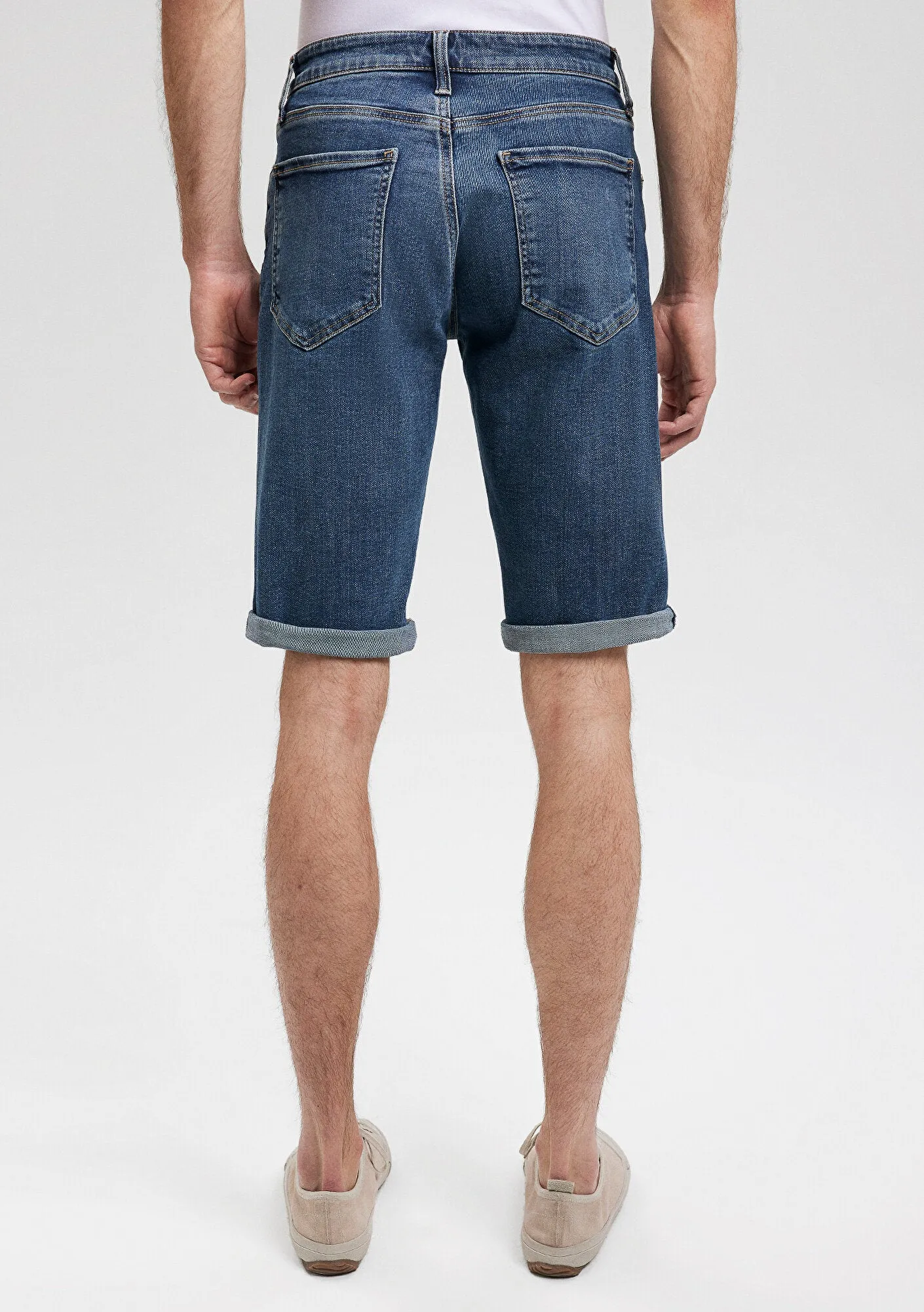 Nicholas Dark Shaded Mavi Black Jean Shorts