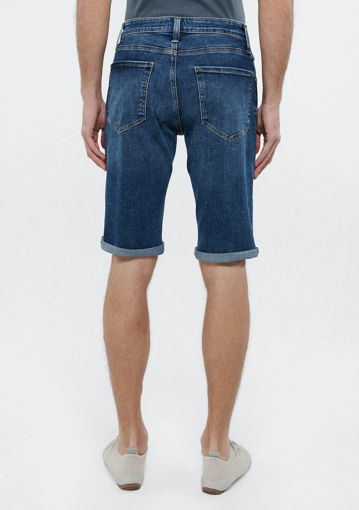 Nicholas Dark Shaded Mavi Black Jean Shorts