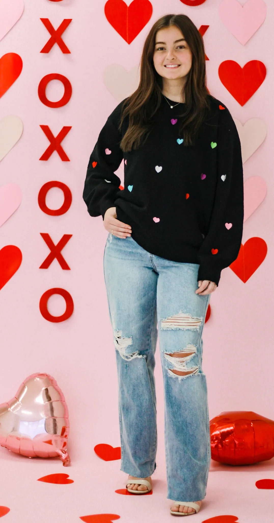 No Lonely Heart Black Sweater
