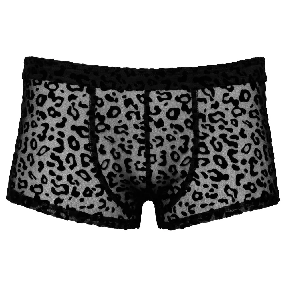 Noir Handmade Leopard Flock Shorts