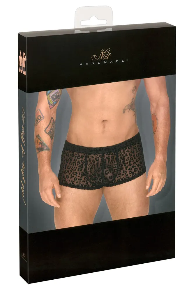 Noir Handmade Leopard Flock Shorts