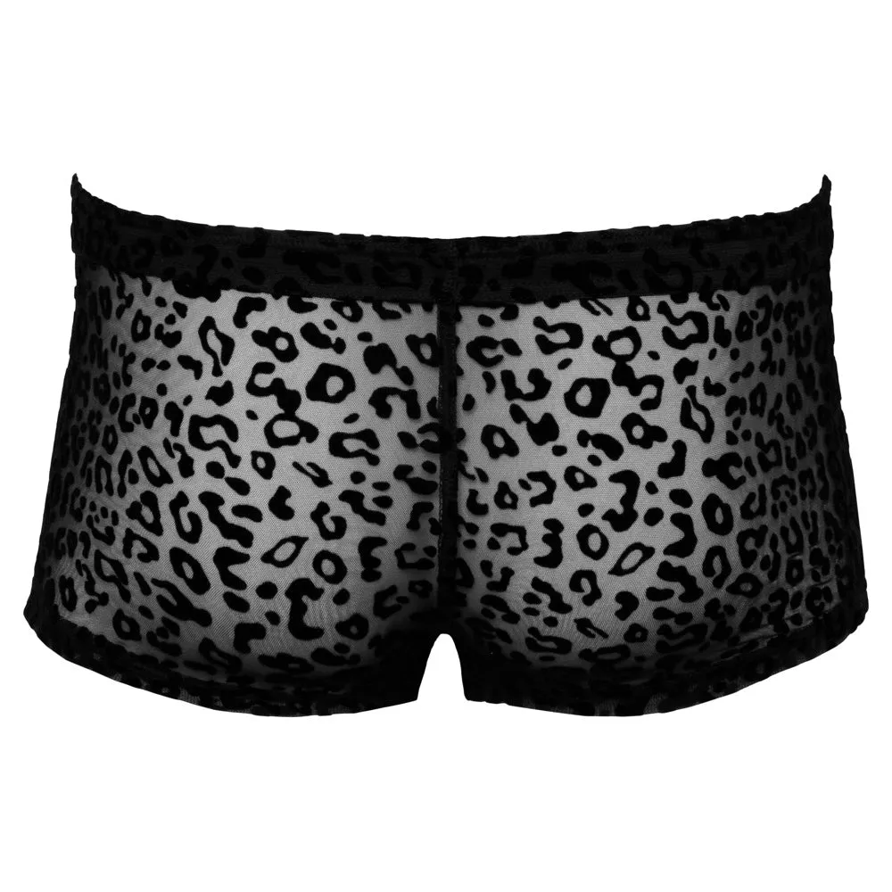 Noir Handmade Leopard Flock Shorts