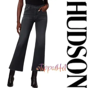 NWT $195 Hudson Rosie Wide Leg Ankle  Jean - Ash Black