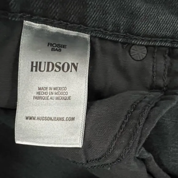 NWT $195 Hudson Rosie Wide Leg Ankle  Jean - Ash Black