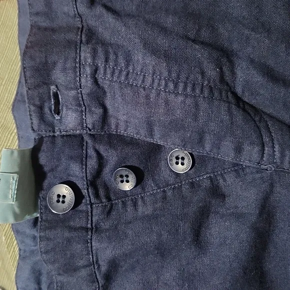 NWT C&amp;C California Navy Blue Linen Cotton Shorts M