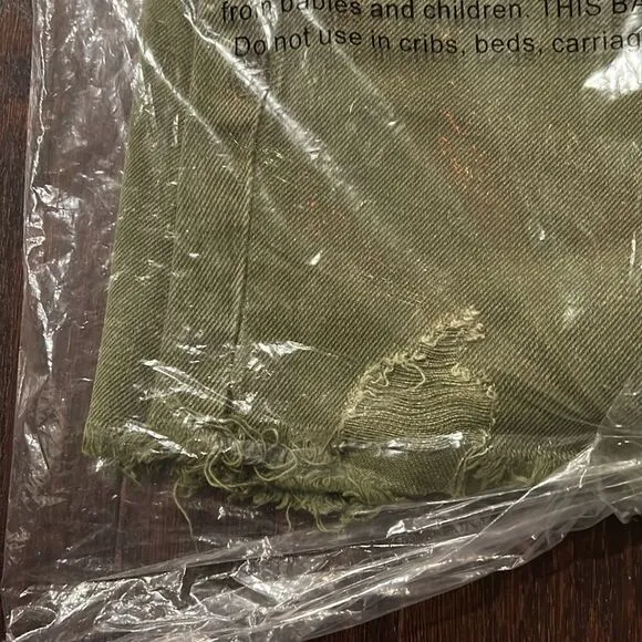 NWT Free People Makai Cut Off Shorts Size 26 Olive Green