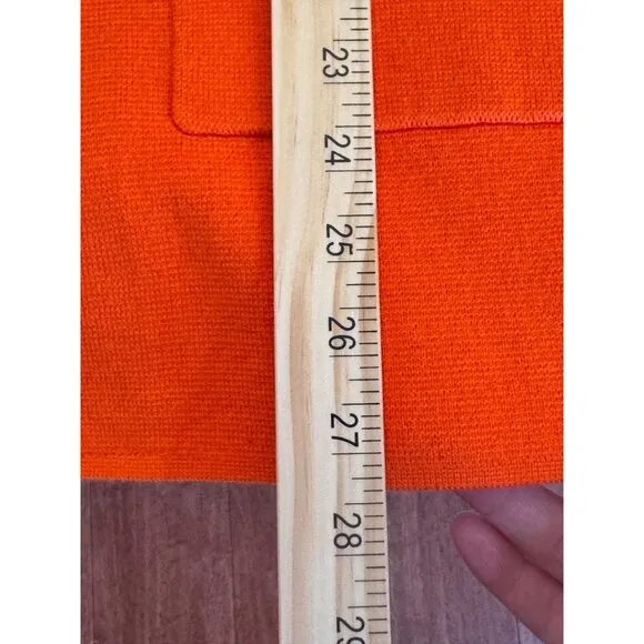 NWT J. Crew Bright Orange Knit Blazer Lapel Collar Sz S Office Quiet Luxury