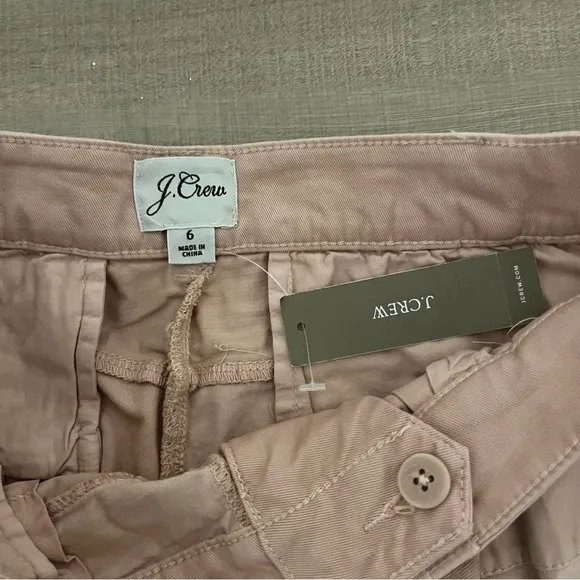 NWT J.Crew Women's Limited-edition D-ring Patchwork Shorts in Warm Clay Size 6