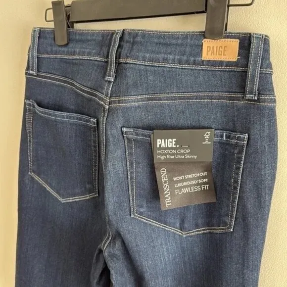 NWT PAIGE Hoxton Crop Jeans – High-Rise Skinny – Size 27