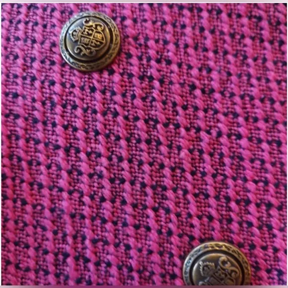 NWT ZARA Blogger Fave Pink &amp; Black Cropped Tweed Blazer Size Small $70 HTF