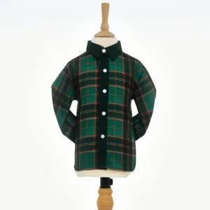Ocean Baby Boys Hunter Green Plaid Shirt  (2Yrs-14Yrs)