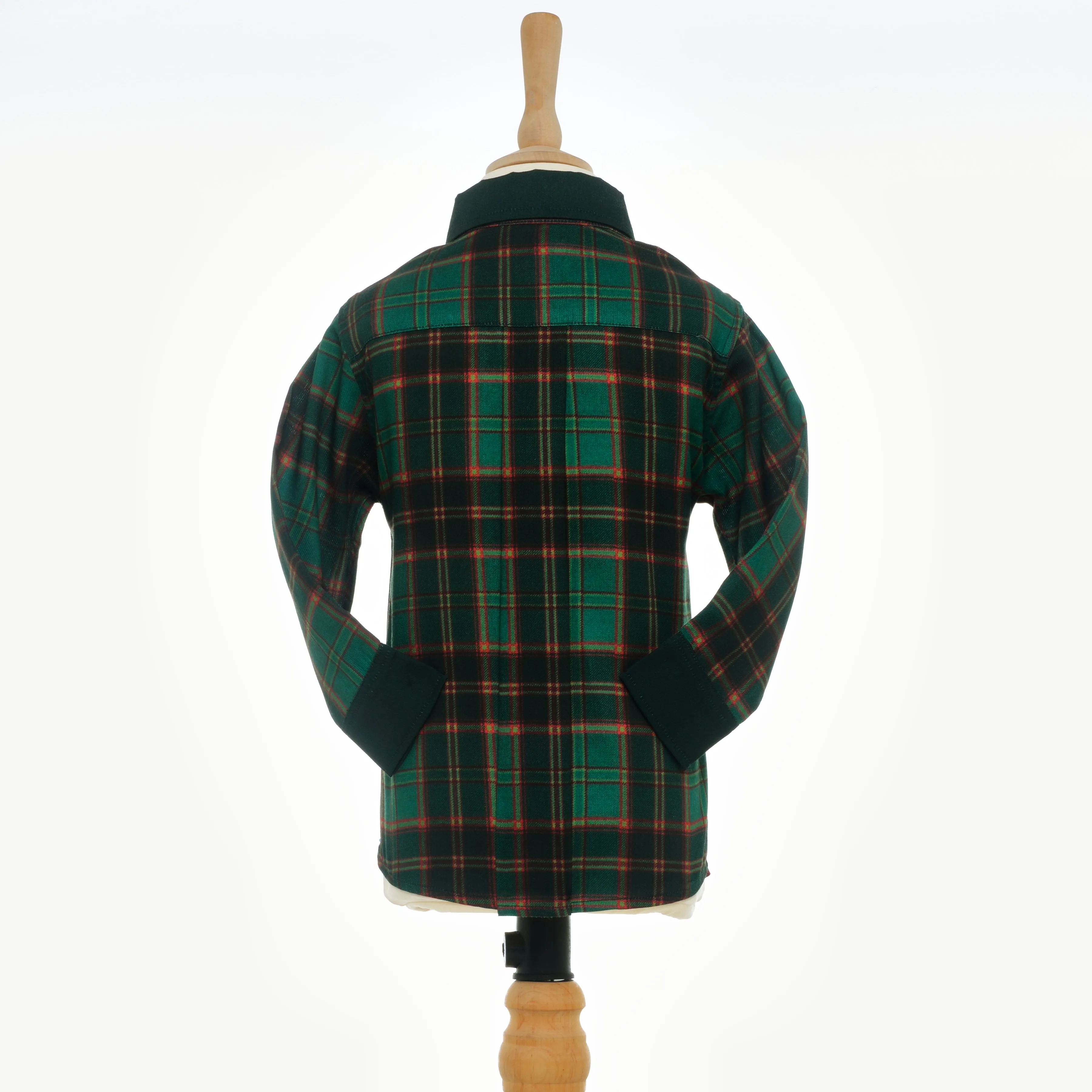Ocean Baby Boys Hunter Green Plaid Shirt  (2Yrs-14Yrs)