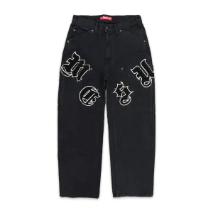Old English Canvas Double Knee Painter Pant "Black"