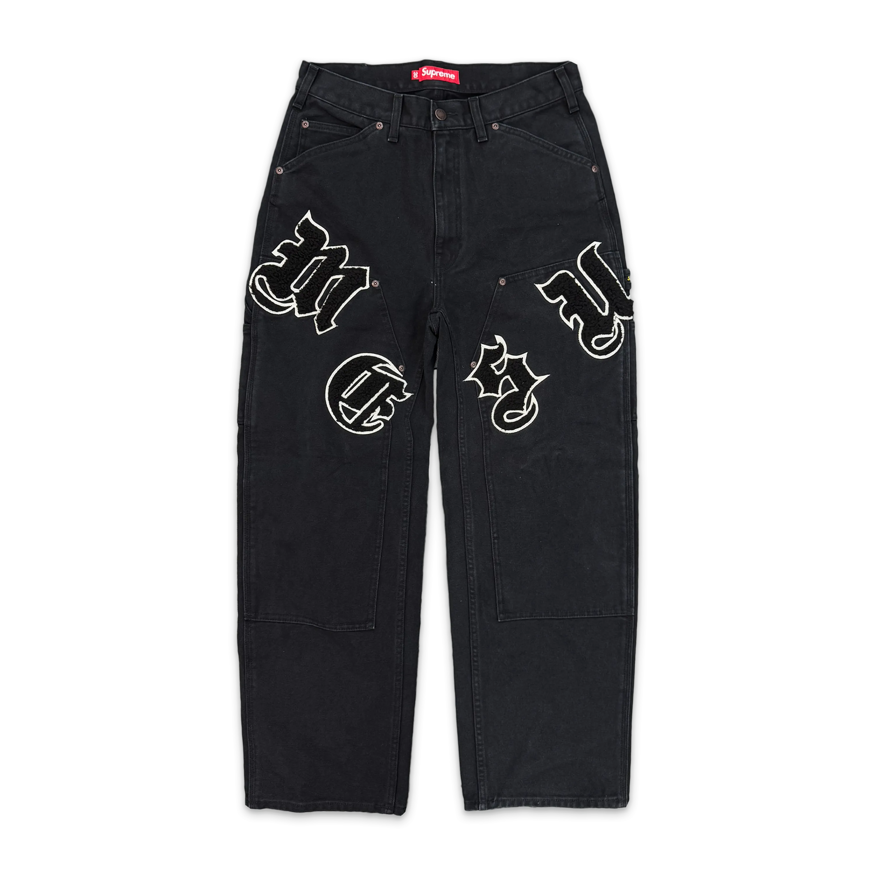 Old English Canvas Double Knee Painter Pant "Black"