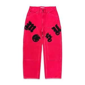 Old English Canvas Double Knee Painter Pant "Red"