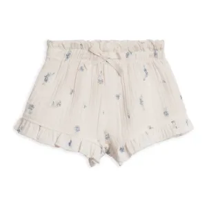 Organic Luz Muslin Flutter Shorts - Elena Floral