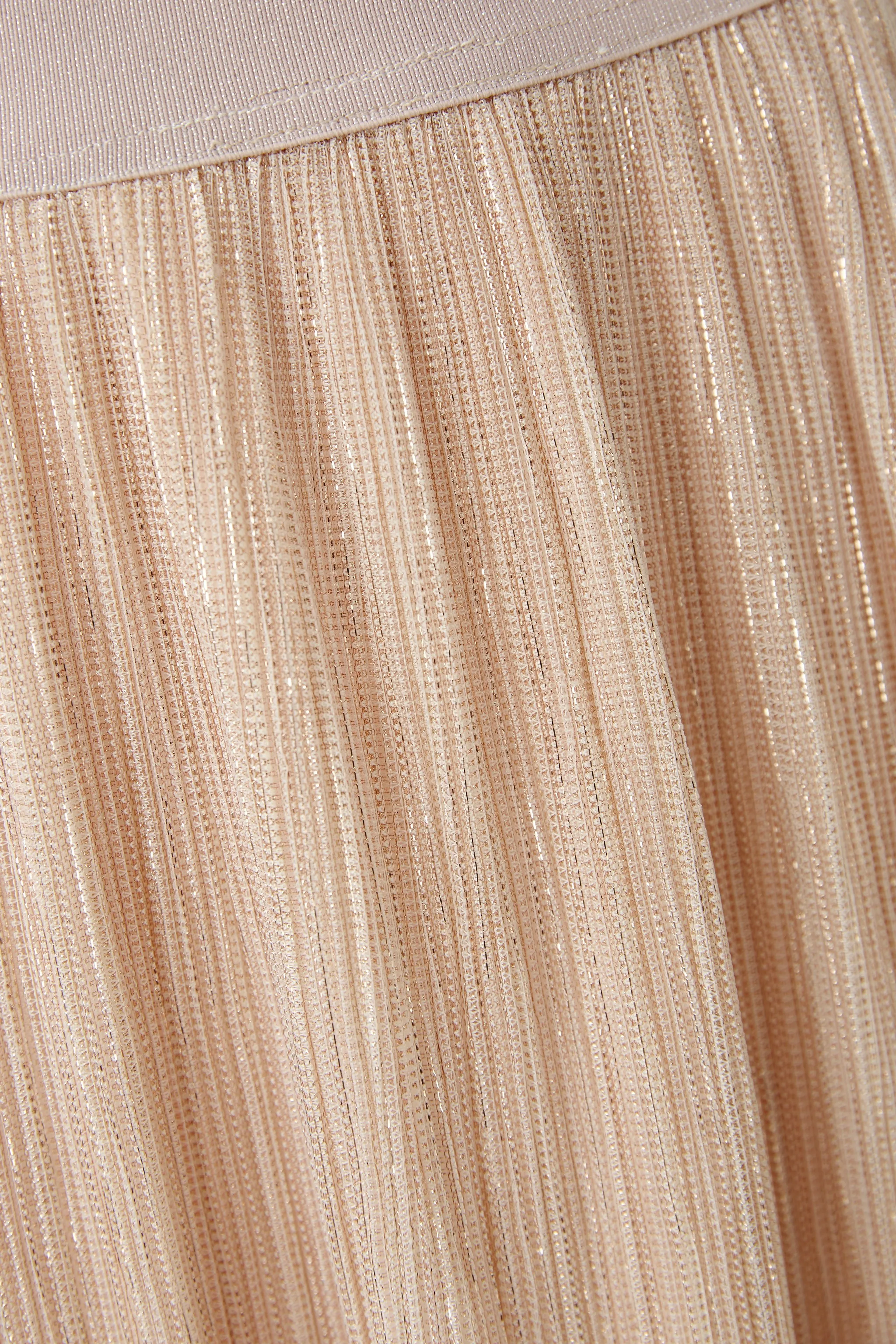 Oui Rose Cooper Shimmery Chiffon Maxi Skirt
