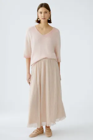 Oui Rose Cooper Shimmery Chiffon Maxi Skirt