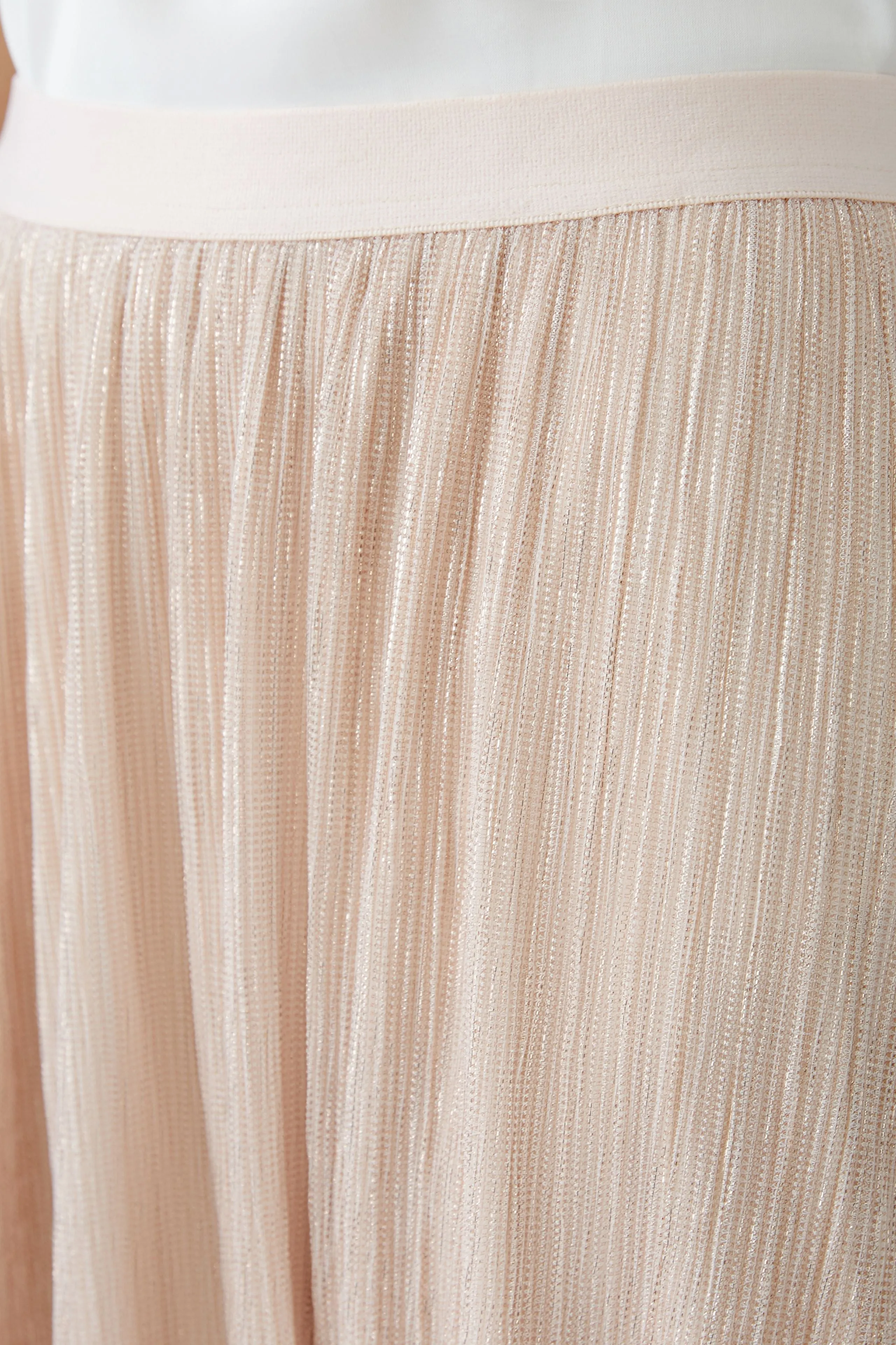 Oui Rose Cooper Shimmery Chiffon Maxi Skirt