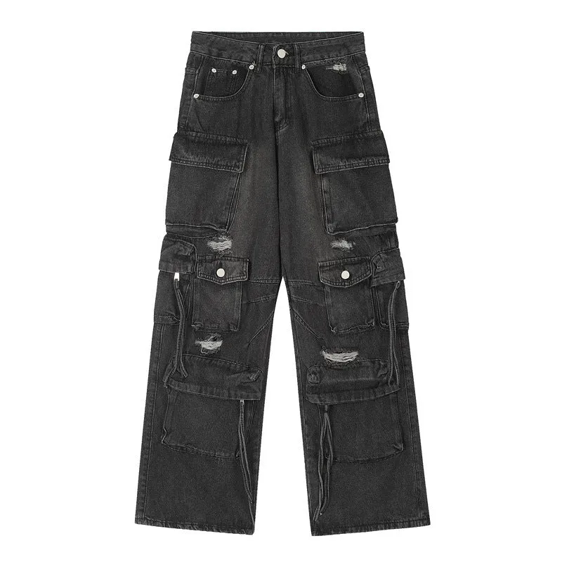 Oversize ripped jeans-D559 | Inspanda