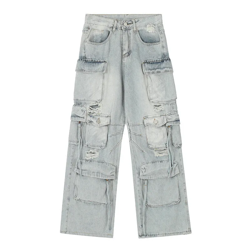 Oversize ripped jeans-D559 | Inspanda