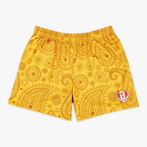 Paisley Youth Shorts - Orange