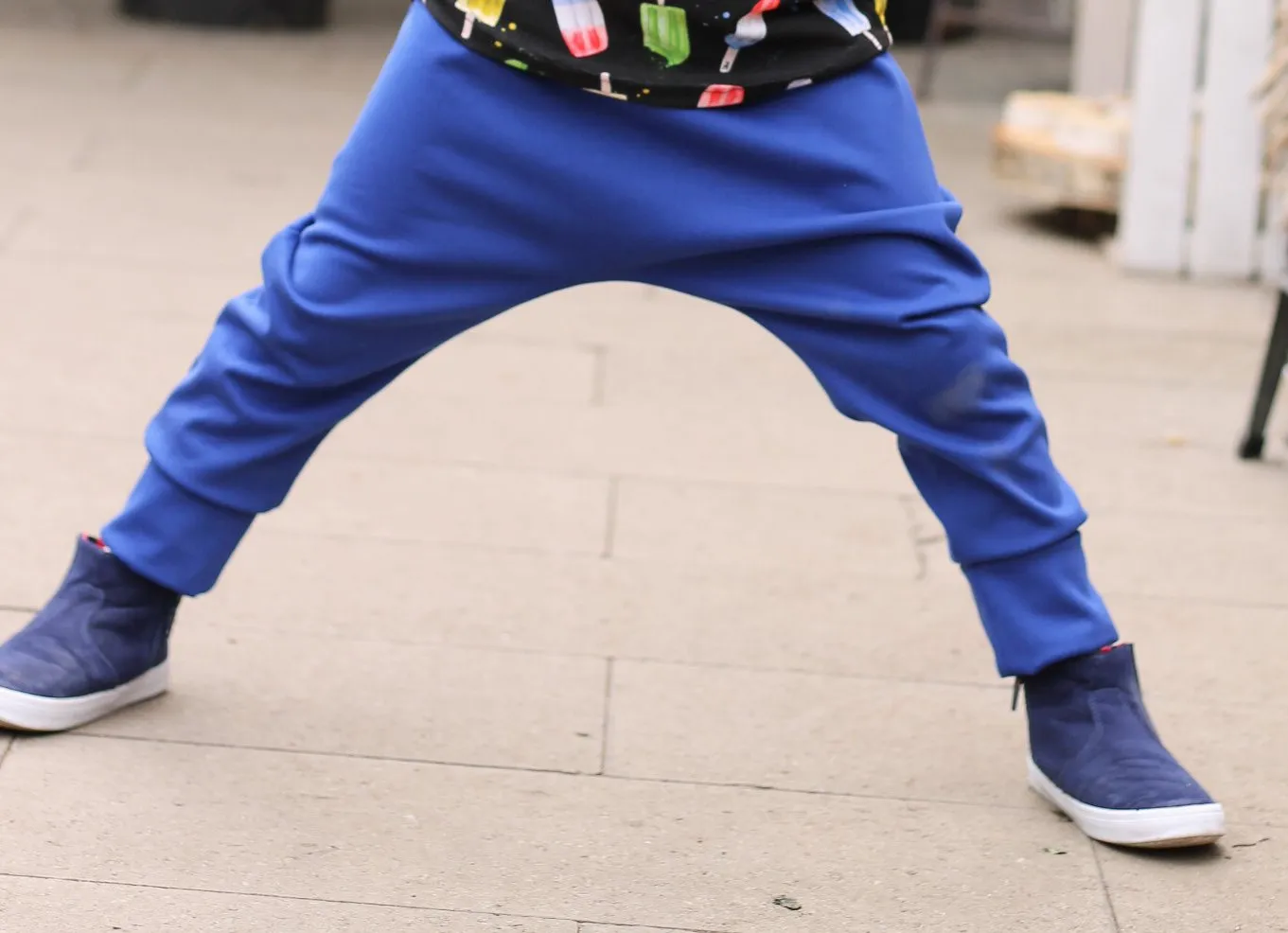 Pantalon évolutif Jeans twill bleu royal