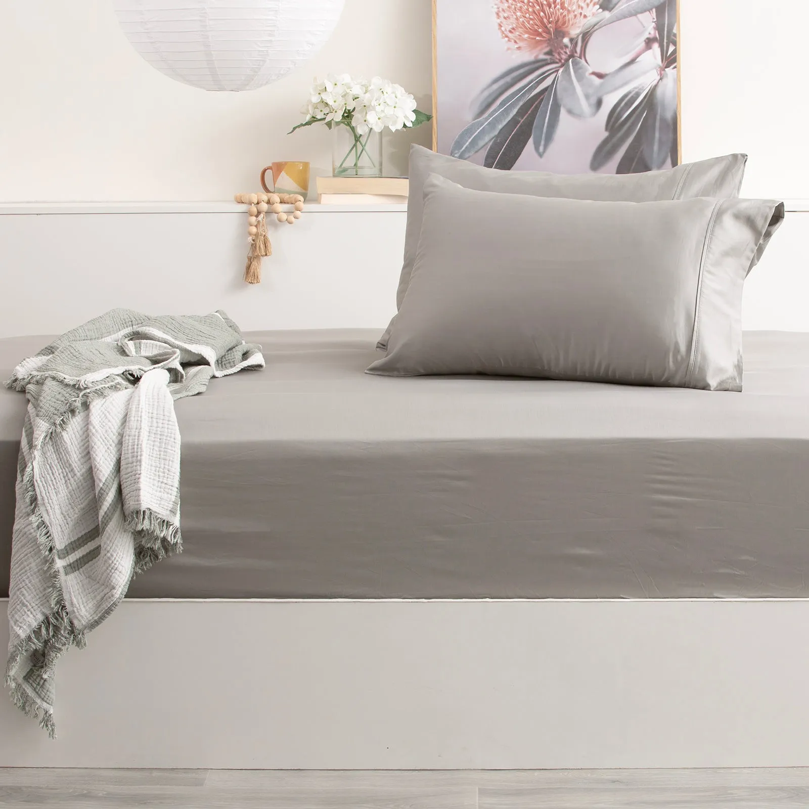 Park Avenue 500 Thread Count Bamboo Cotton Combo Set - Charcoal