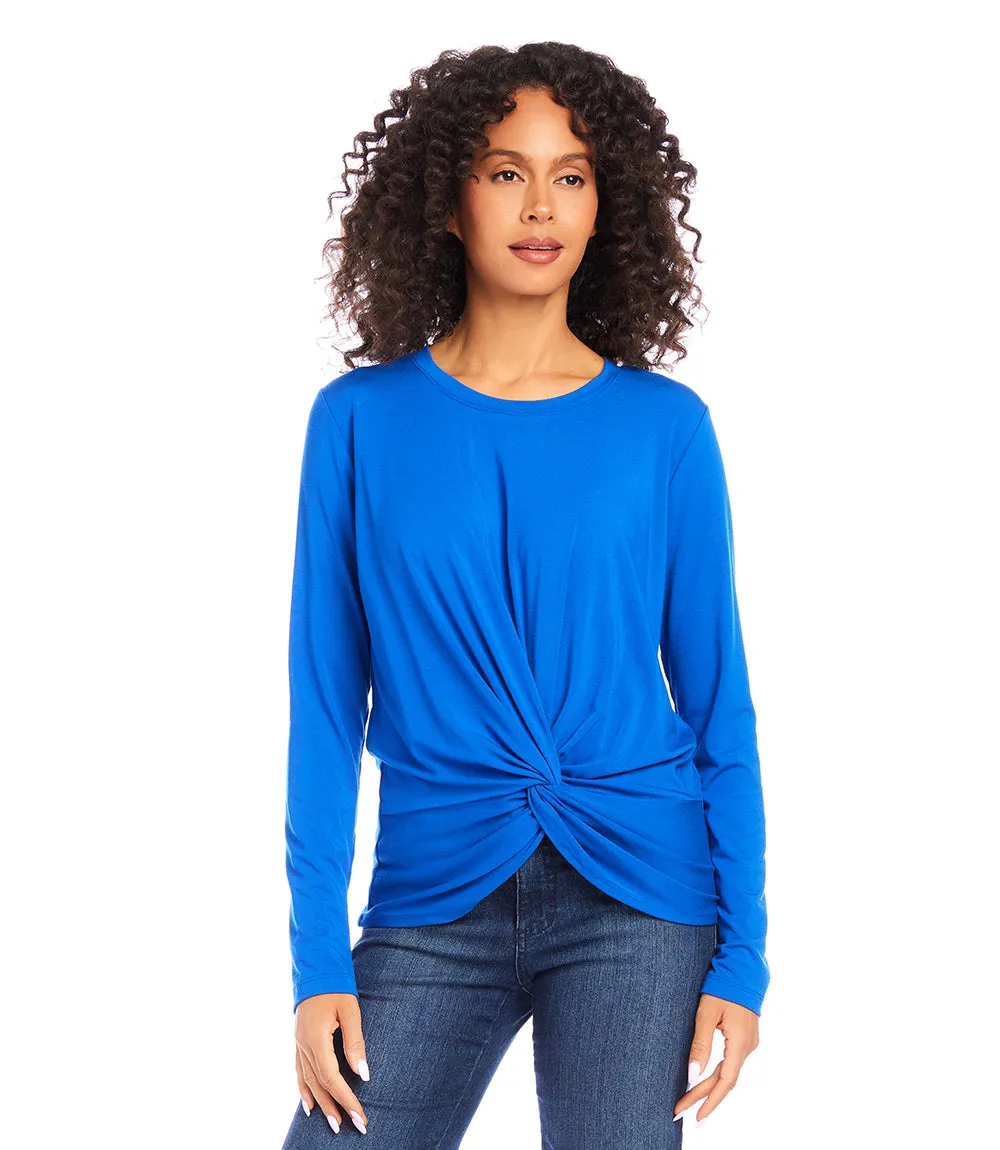 Petite Size Twist Front Top