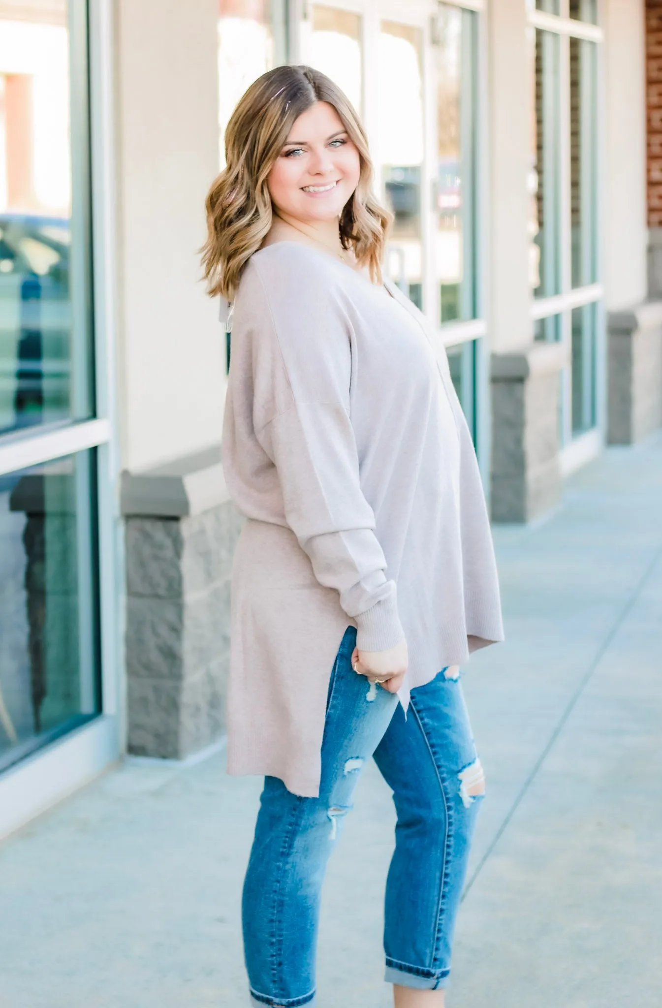 Piece of My Heart Sweater in Ash Mocha