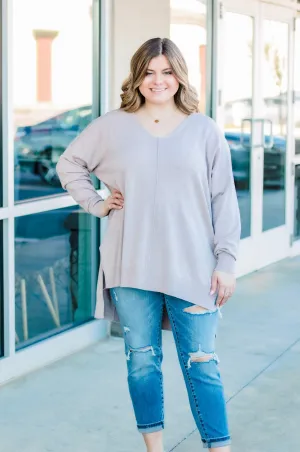 Piece of My Heart Sweater in Ash Mocha