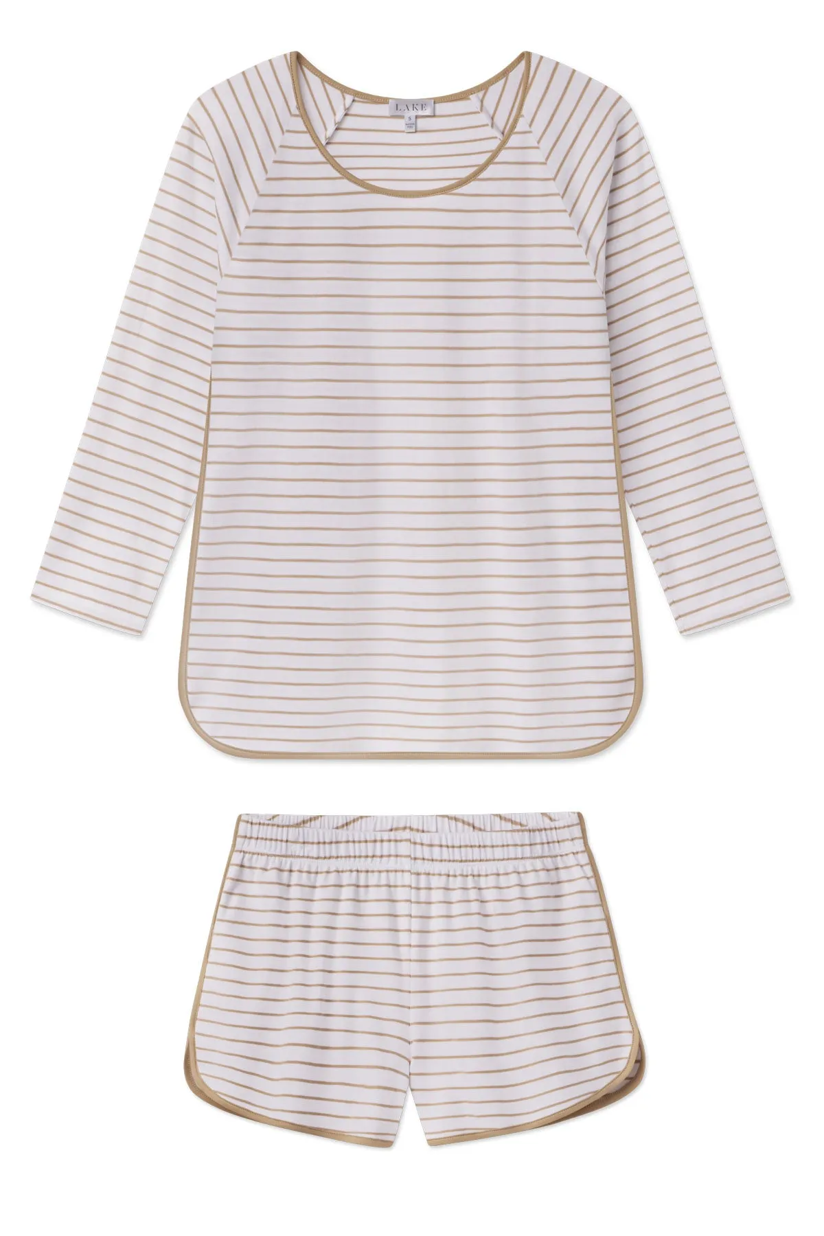 Pima Long-Short Set in Sandstone Rowing Stripe