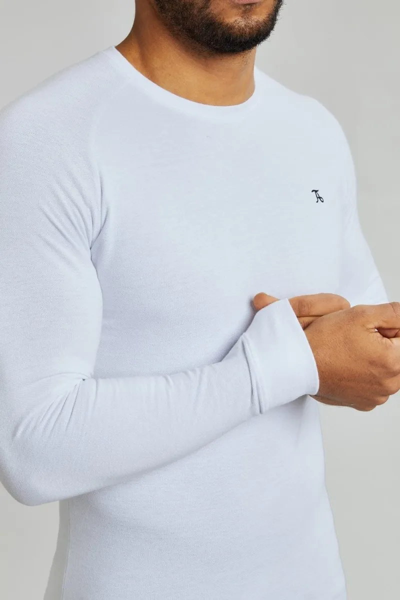 Pique T-Shirt (LS) In White