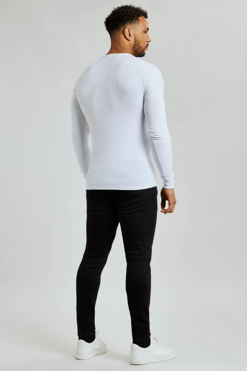 Pique T-Shirt (LS) In White