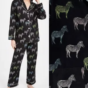 PJ SALVAGE ✨ 2pc set ZEBRAS flannel top &amp; drawstring sleep pants
