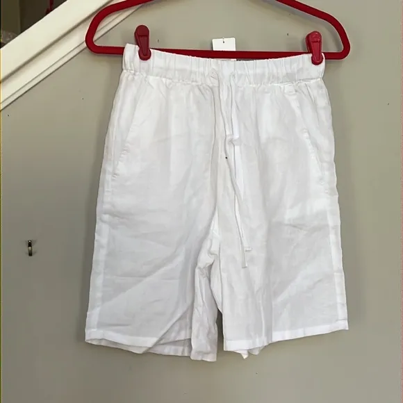 Please Read. Eileen Fisher Organic Linen Shorts.