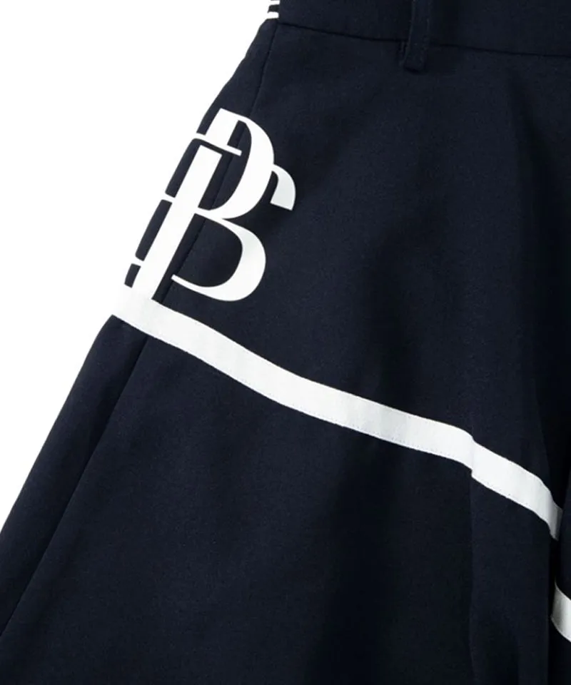 POSHERD Signature Ribbon Flare Skirt - Navy