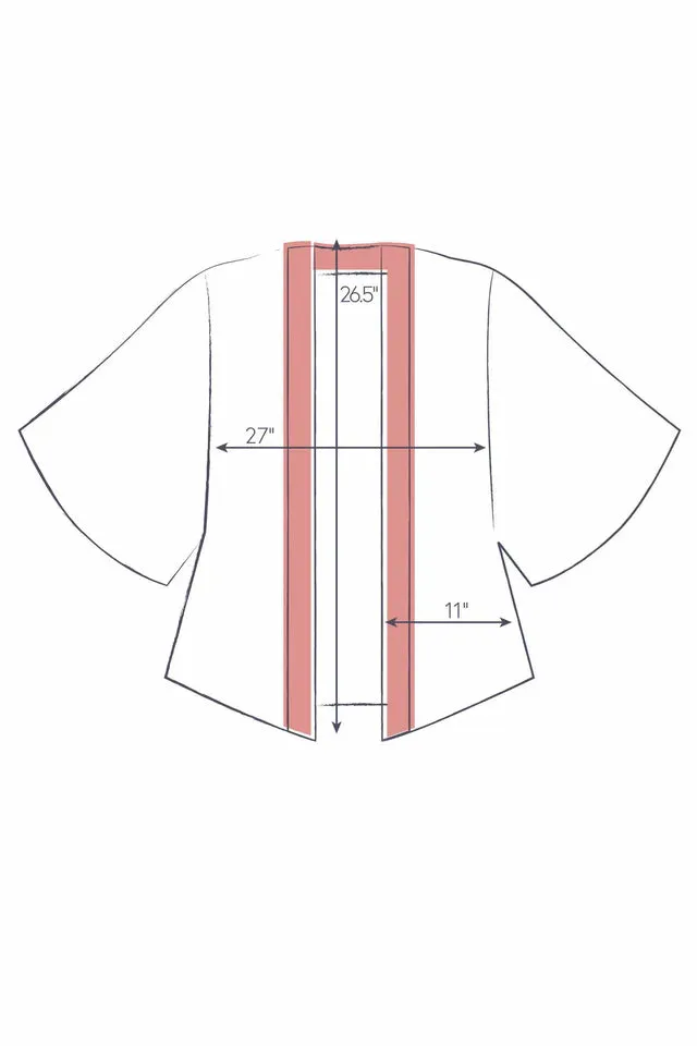 Powder Floral Study Kimono Jacket - Petal